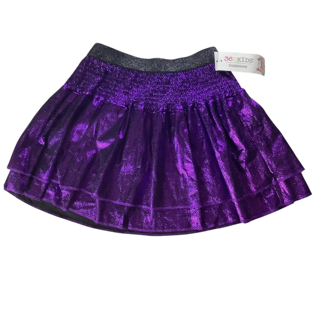 Garanimals Girls Foil Tiered Skirt Metallic Purple Size 8 Elastic Waistband