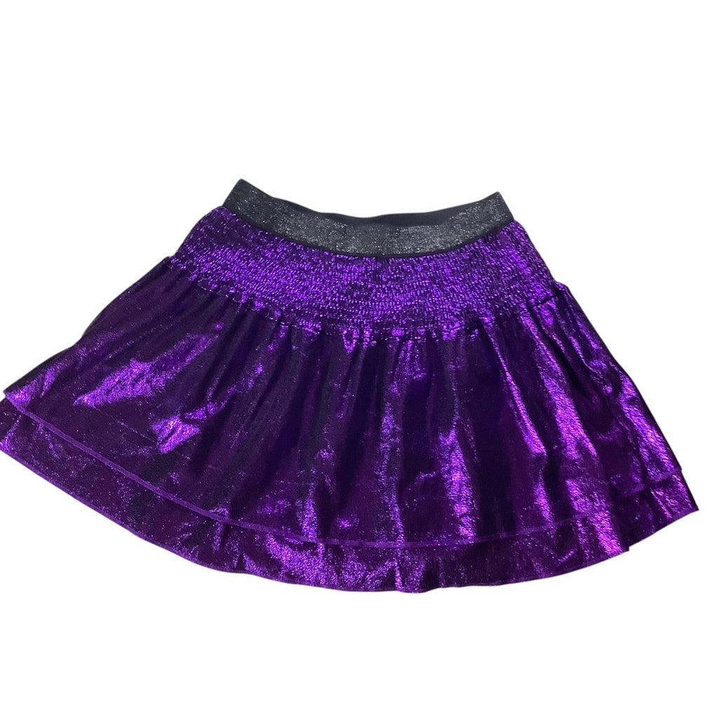 Garanimals Girls Foil Tiered Skirt Metallic Purple Size 8 Elastic Waistband