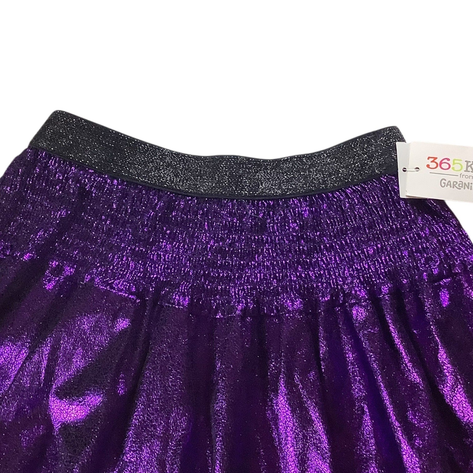Garanimals Girls Foil Tiered Skirt Metallic Purple Size 8 Elastic Waistband