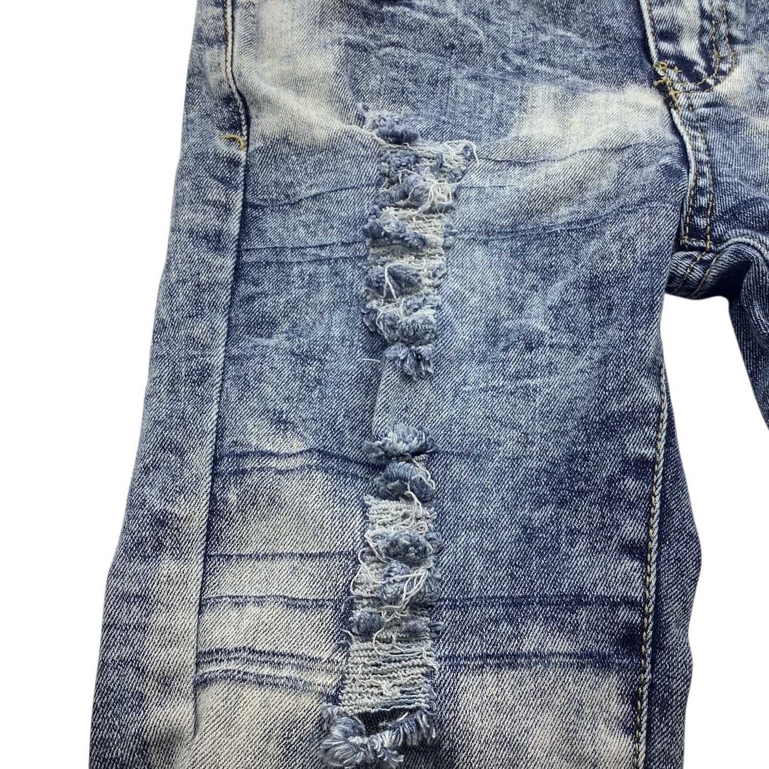 Thrill Jeans Girls Distressed Ripped Denim Size 12 Blue Five Pocket Design