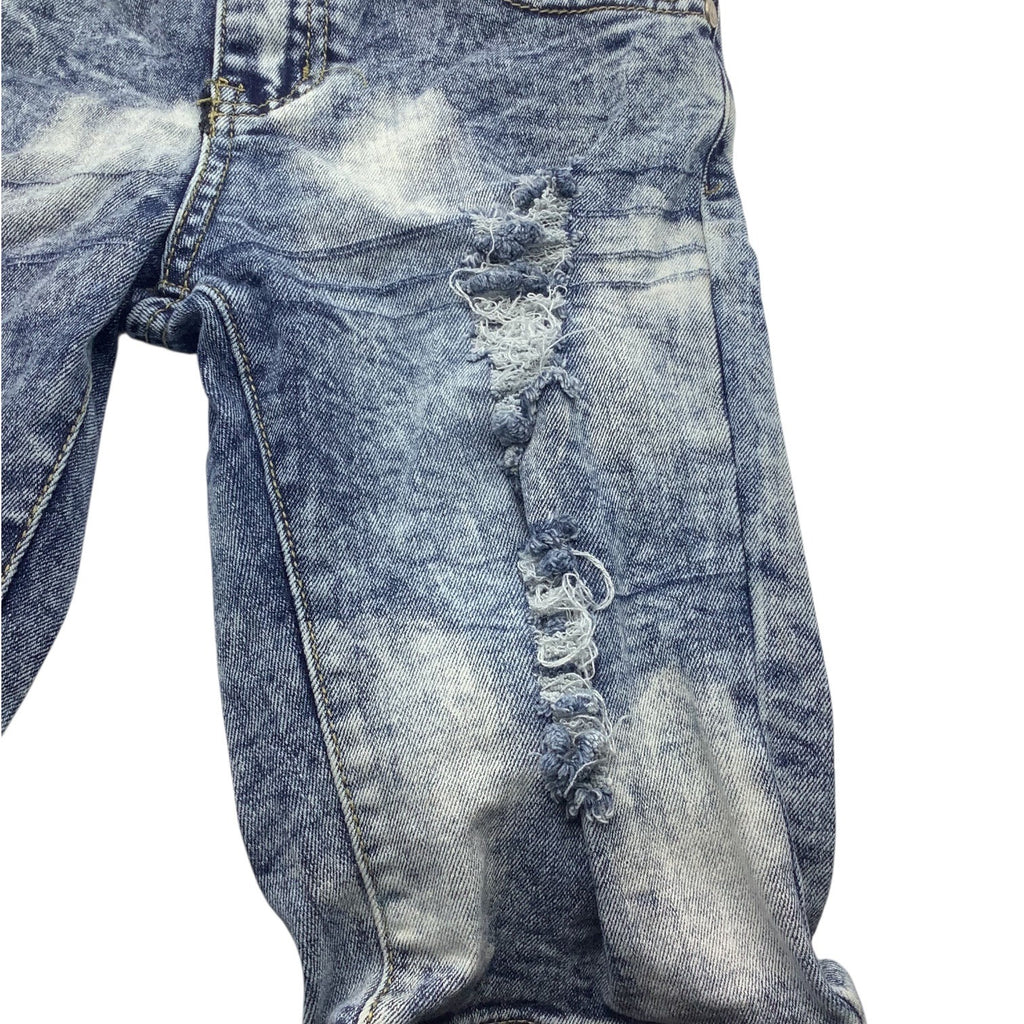 Thrill Jeans Girls Distressed Ripped Denim Size 12 Blue Five Pocket Design