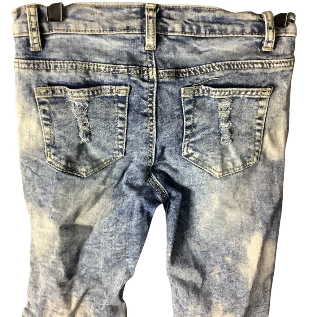 Thrill Jeans Girls Distressed Ripped Denim Size 12 Blue Five Pocket Design