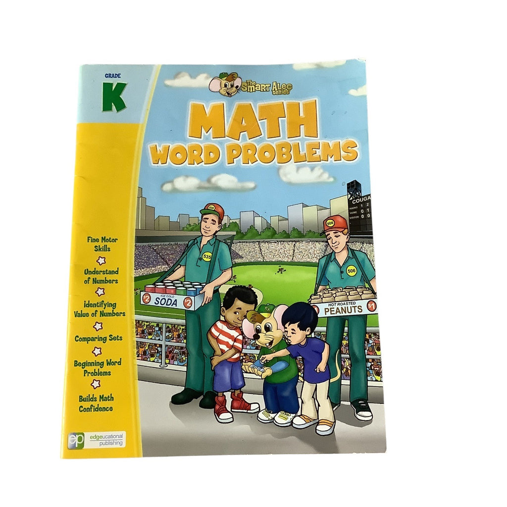 Smart Alec Series Grade K Math Word Problems Workbook Kids Skills Builder Educational