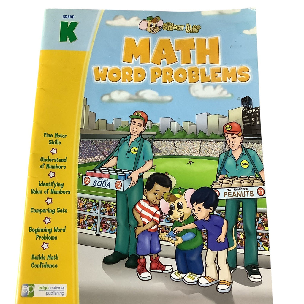 Smart Alec Series Grade K Math Word Problems Workbook Kids Skills Builder Educational