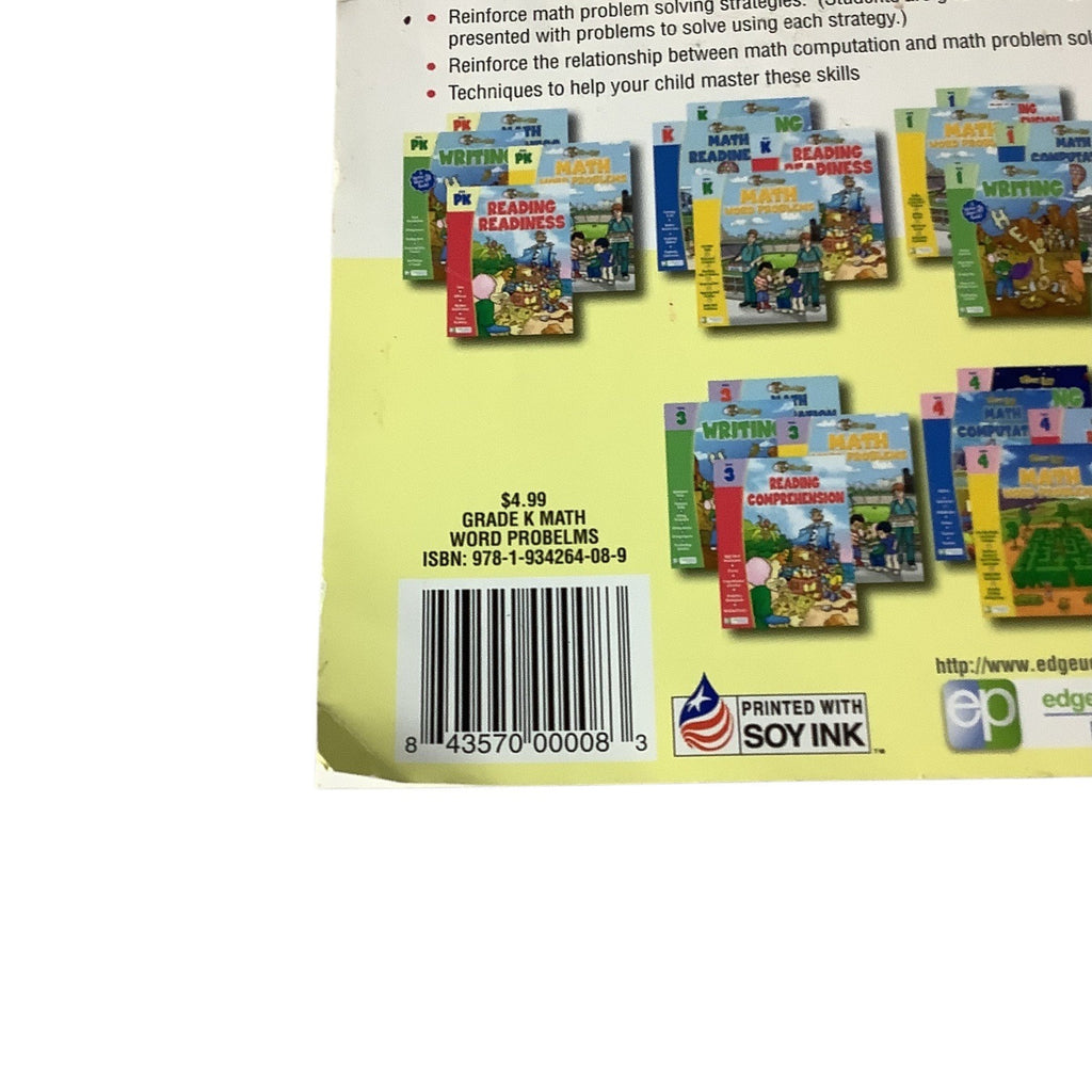 Smart Alec Series Grade K Math Word Problems Workbook Kids Skills Builder Educational