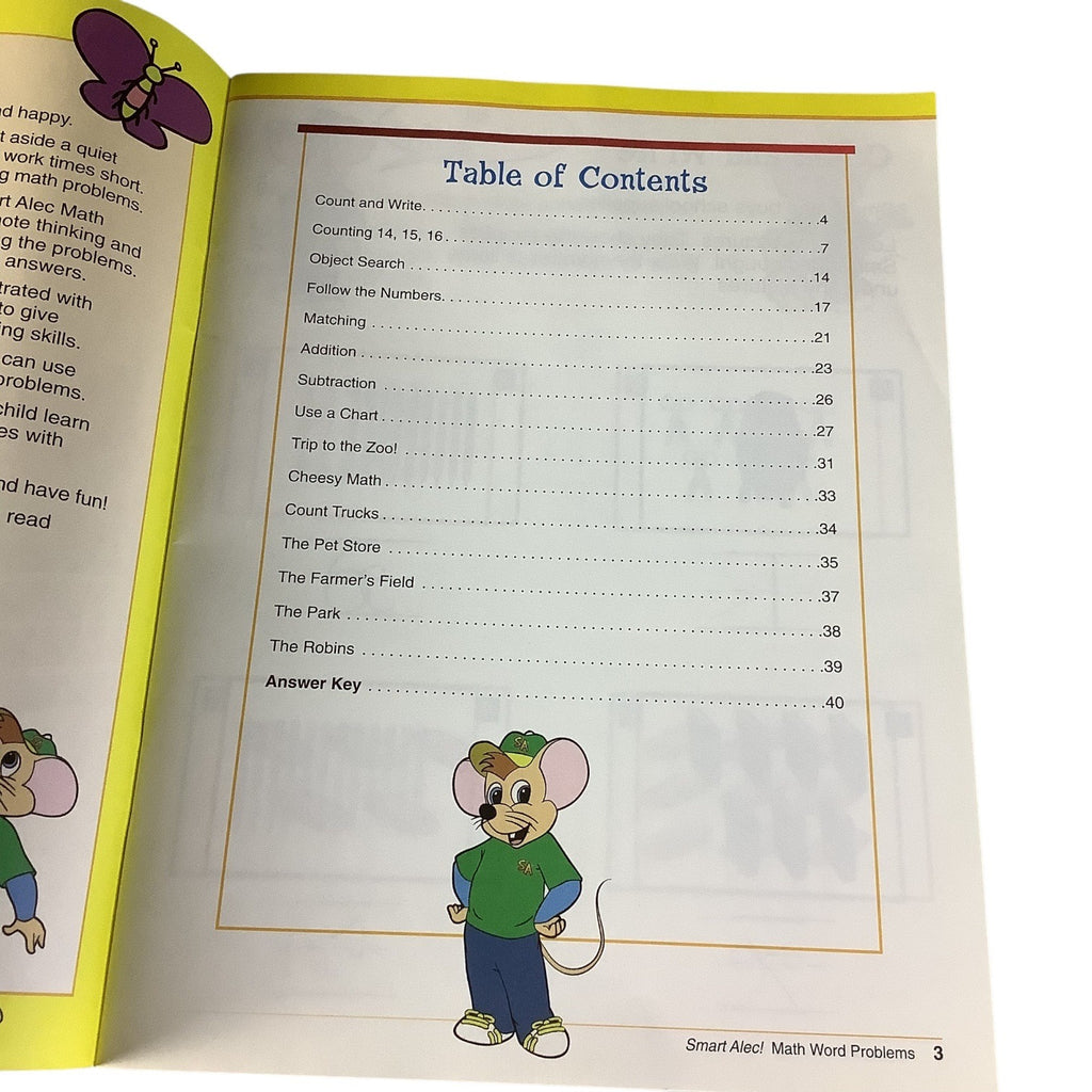 Smart Alec Series Grade K Math Word Problems Workbook Kids Skills Builder Educational