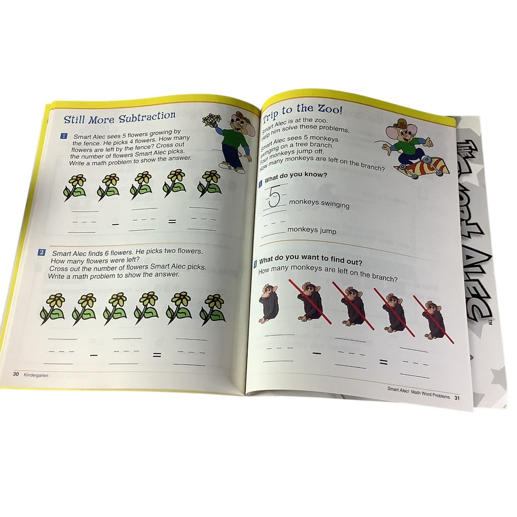 Smart Alec Series Grade K Math Word Problems Workbook Kids Skills Builder Educational