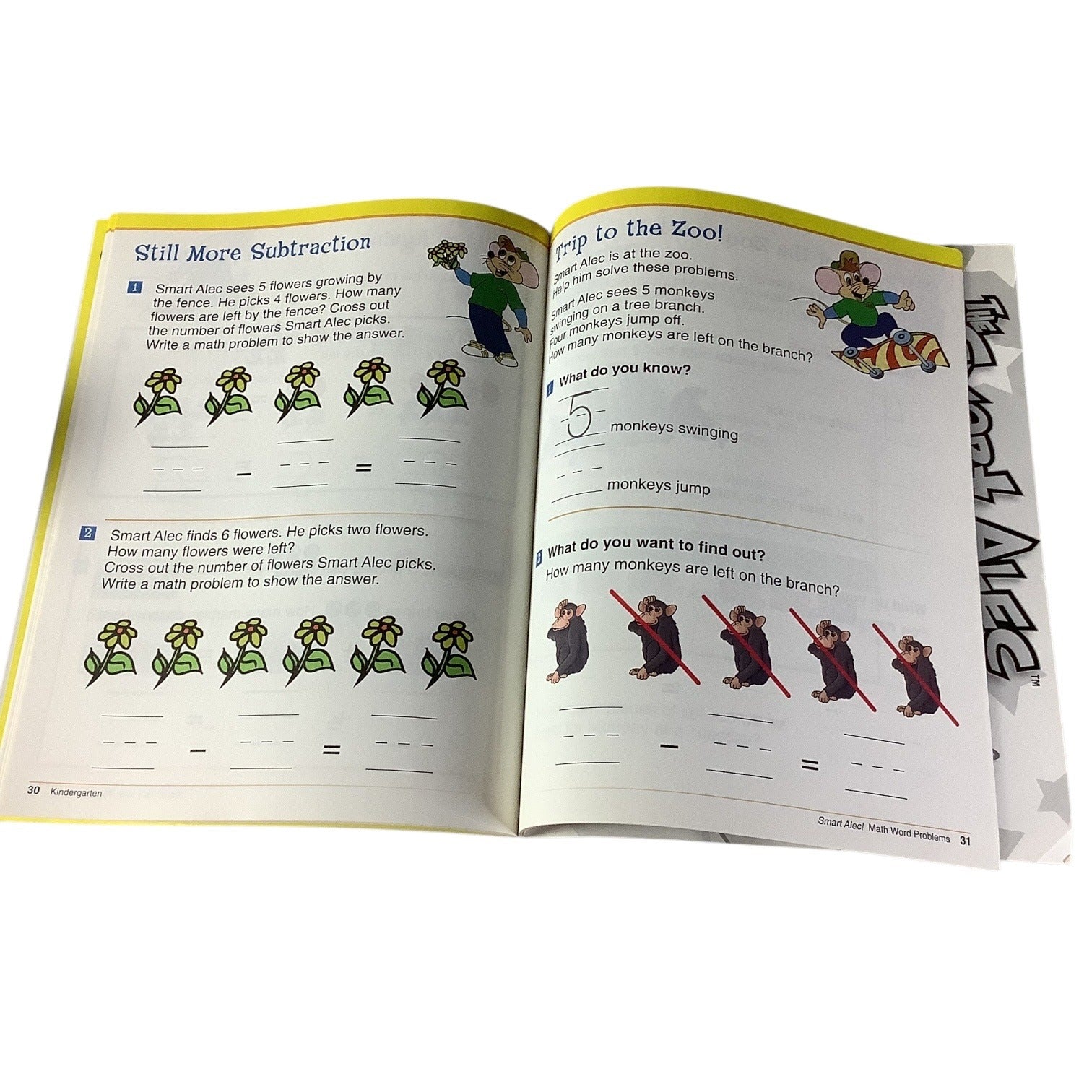 Smart Alec Series Grade K Math Word Problems Workbook Kids Skills Builder Educational