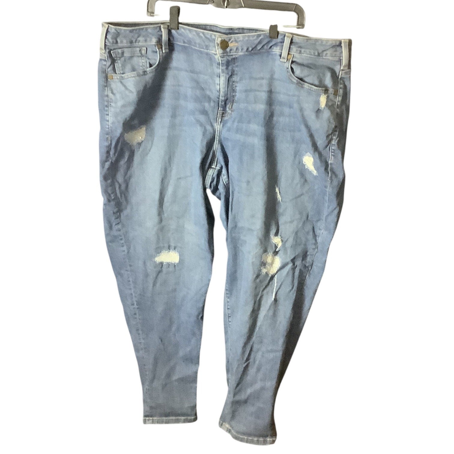 Lane Bryant Plus Size Boyfriend Distressed Denim Jeans Women 24R Blue Casual