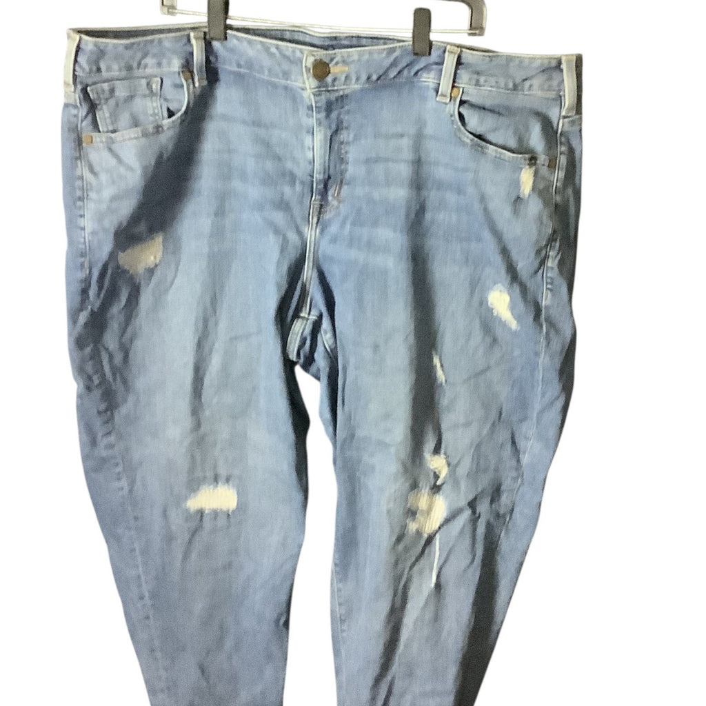 Lane Bryant Plus Size Boyfriend Distressed Denim Jeans Women 24R Blue Casual