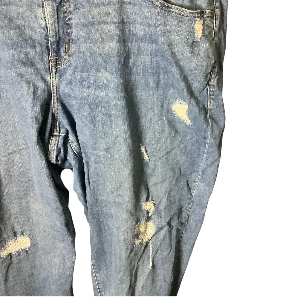 Lane Bryant Plus Size Boyfriend Distressed Denim Jeans Women 24R Blue Casual