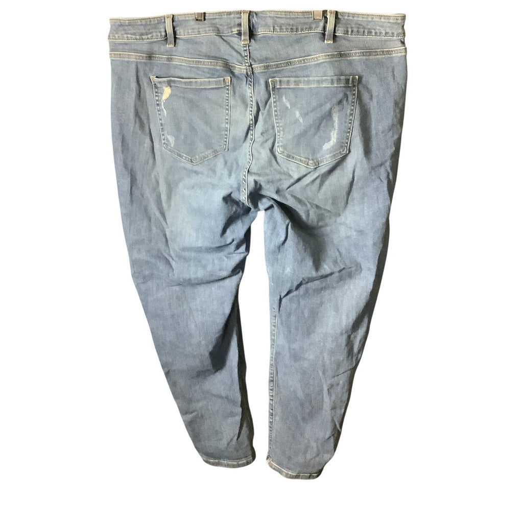Lane Bryant Plus Size Boyfriend Distressed Denim Jeans Women 24R Blue Casual