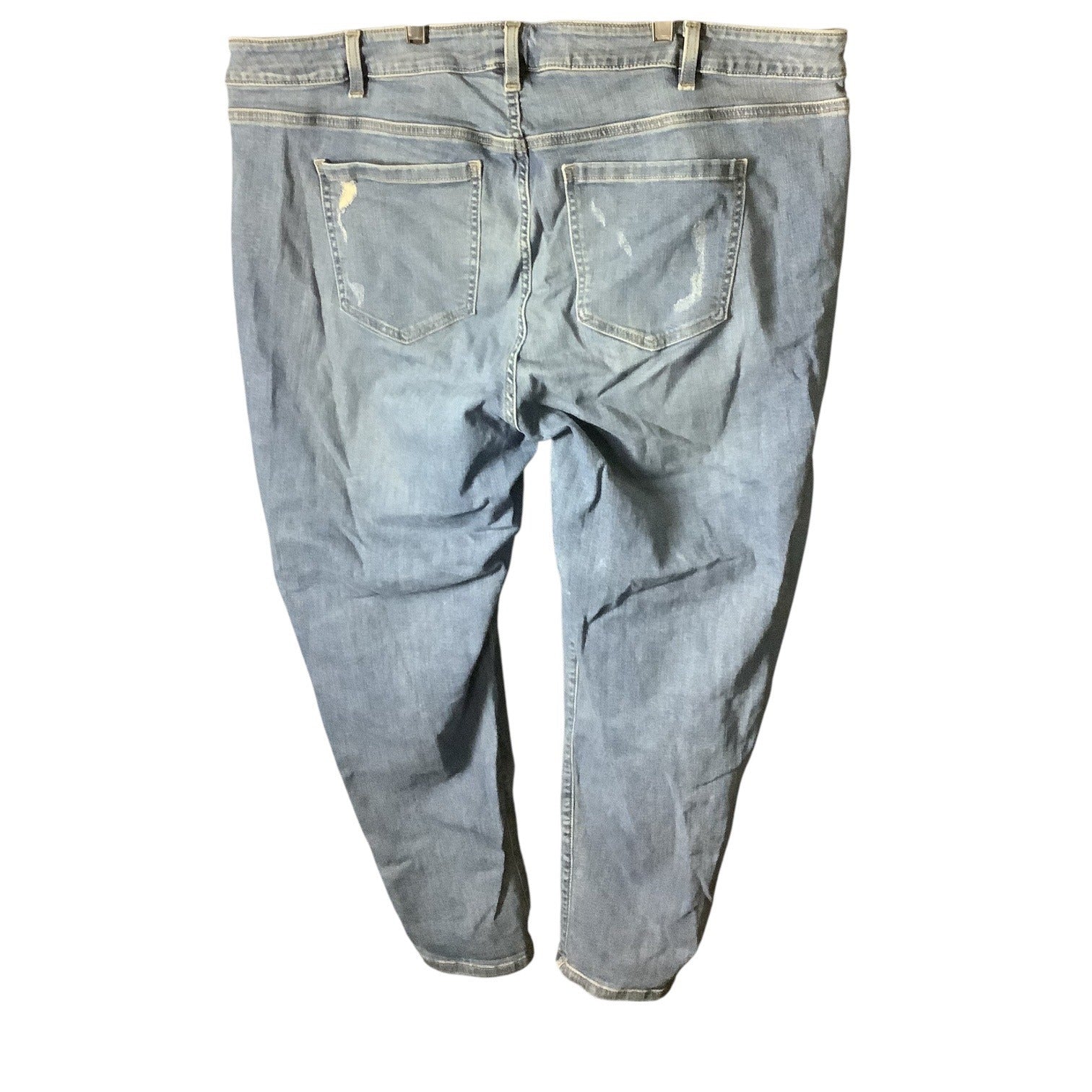 Lane Bryant Plus Size Boyfriend Distressed Denim Jeans Women 24R Blue Casual