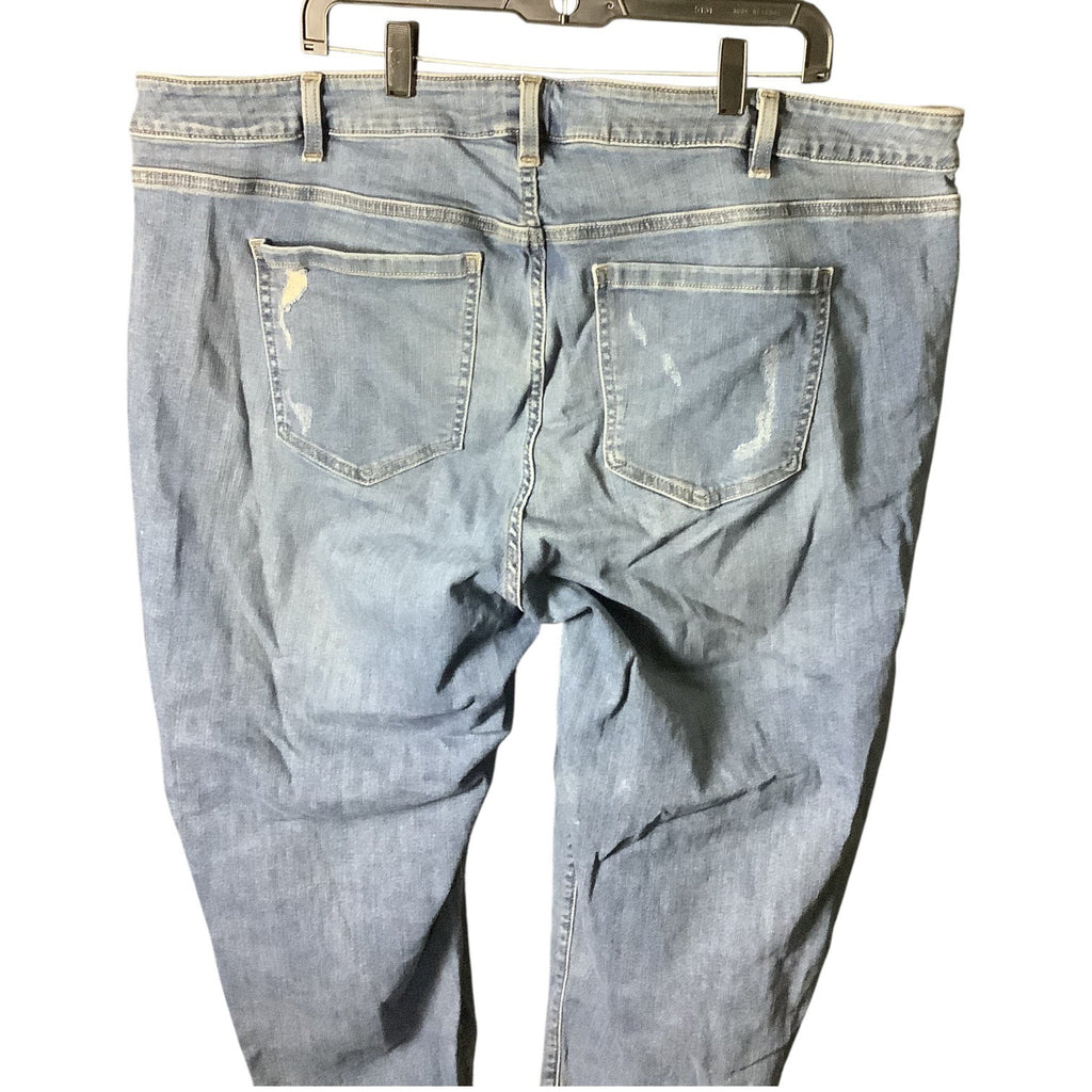 Lane Bryant Plus Size Boyfriend Distressed Denim Jeans Women 24R Blue Casual