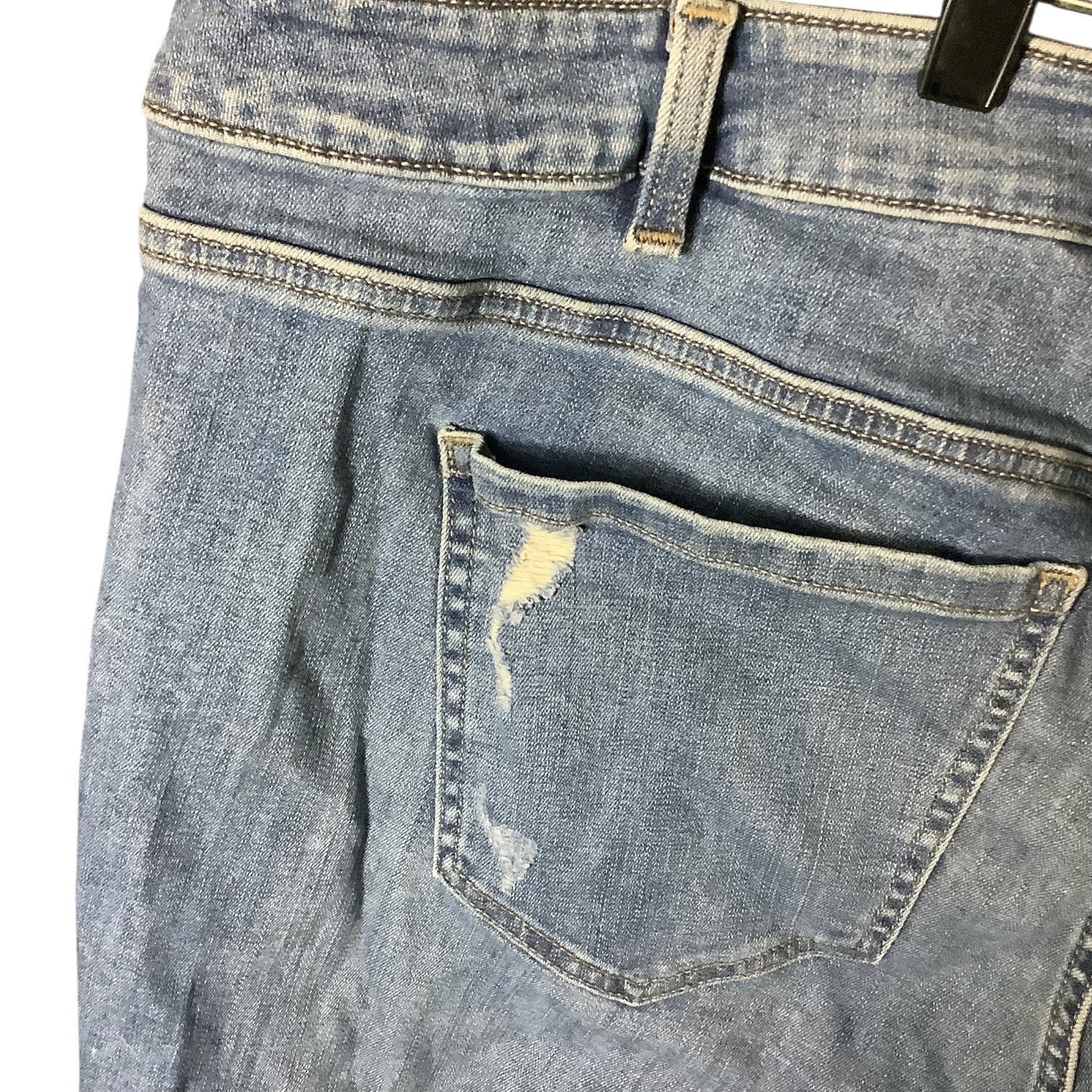 Lane Bryant Plus Size Boyfriend Distressed Denim Jeans Women 24R Blue Casual