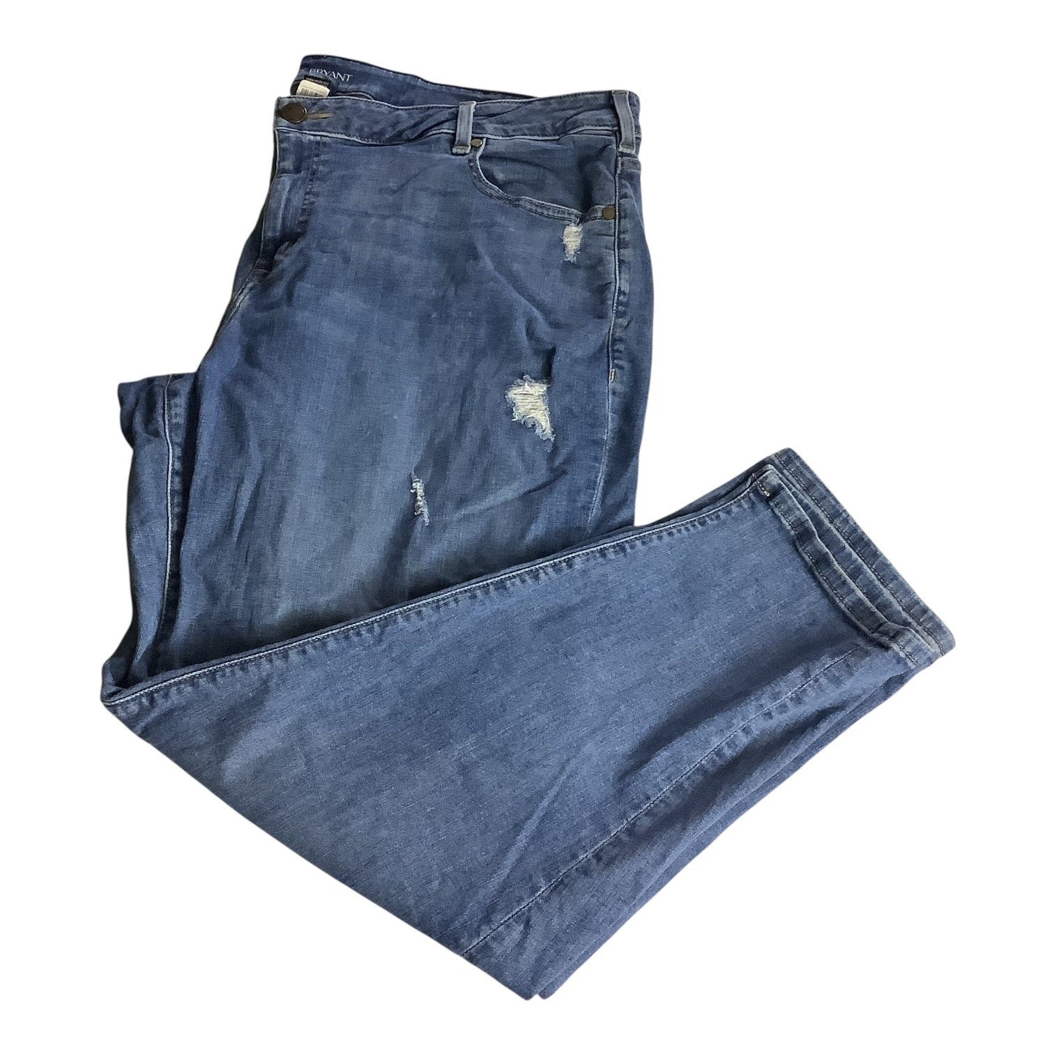 Lane Bryant Plus Size Boyfriend Distressed Denim Jeans Women 24R Blue Casual