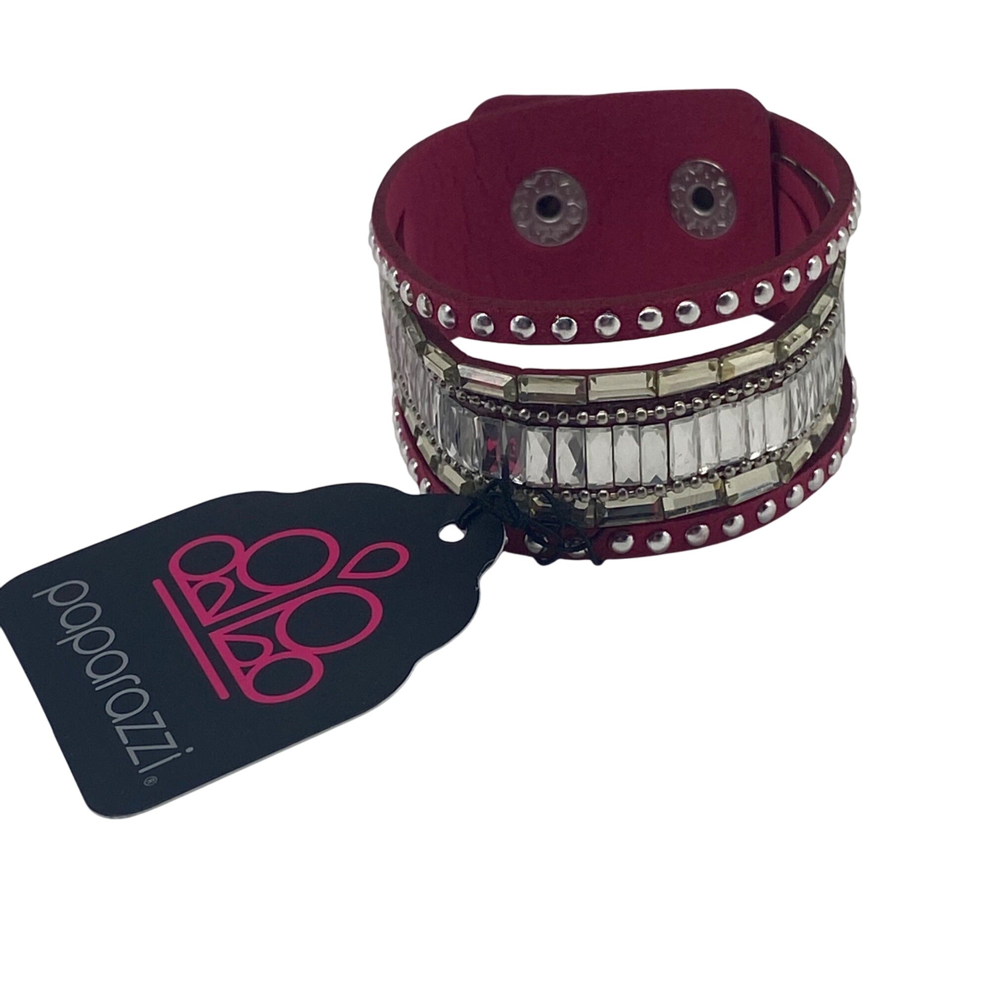 Paparazzi Jewelry Rock Star Rocker Pink Womens Snap Bracelet Lead & Nickel Free