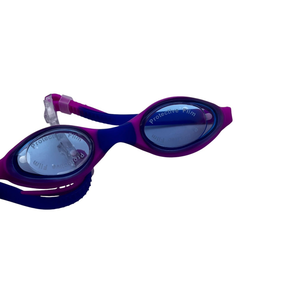 Swimming Goggles Anti-Fog With UV Protection Pink & Blue Silicone Strap Girls
