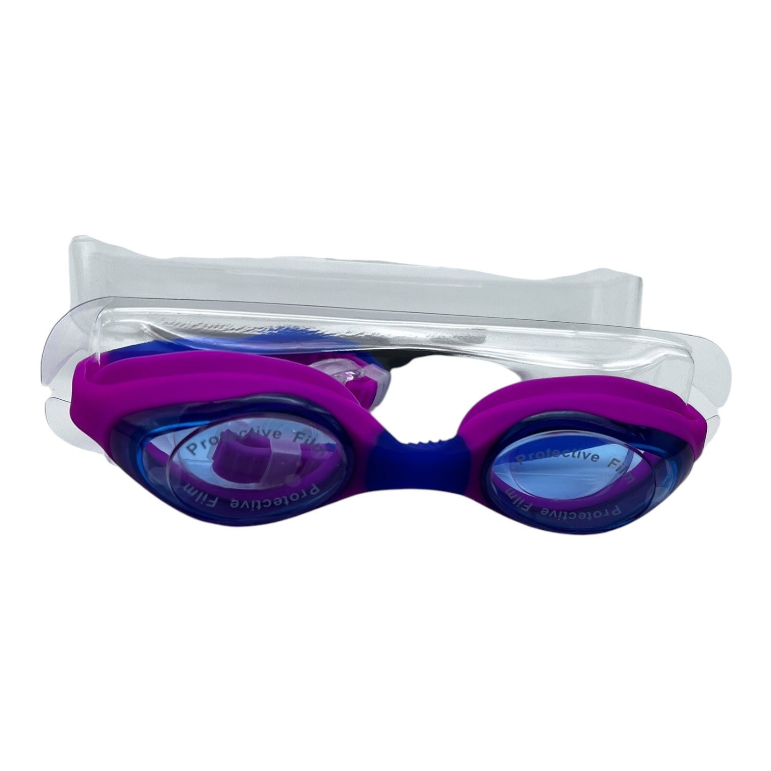 Swimming Goggles Anti-Fog With UV Protection Pink & Blue Silicone Strap Girls