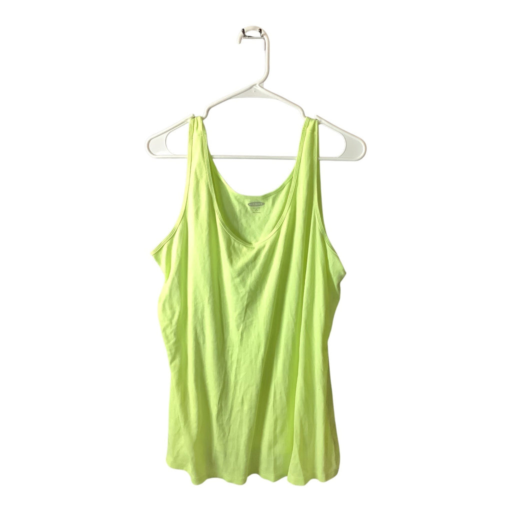 4 Pcs Old Navy Womens Size 3X Tank Tops Yellow White Black Neon Green