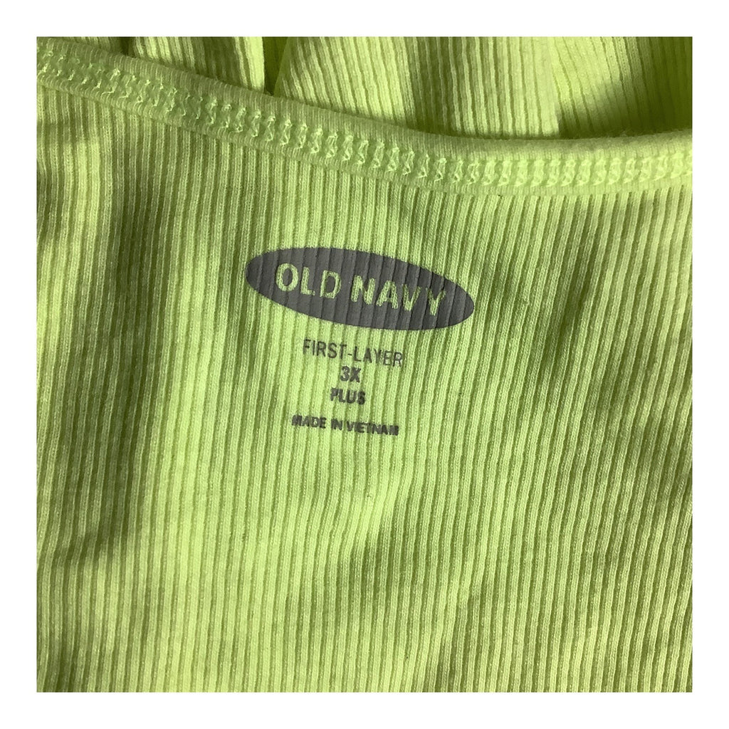 4 Pcs Old Navy Womens Size 3X Tank Tops Yellow White Black Neon Green