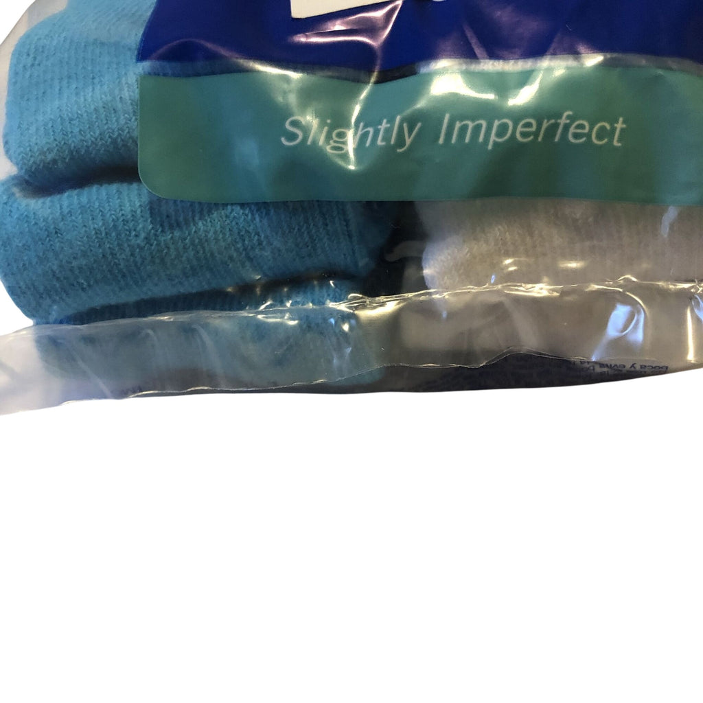 Gildan Baby Girls 6 Pair Crew Socks Size 1-4 Shoe 6-18 Months Green & White