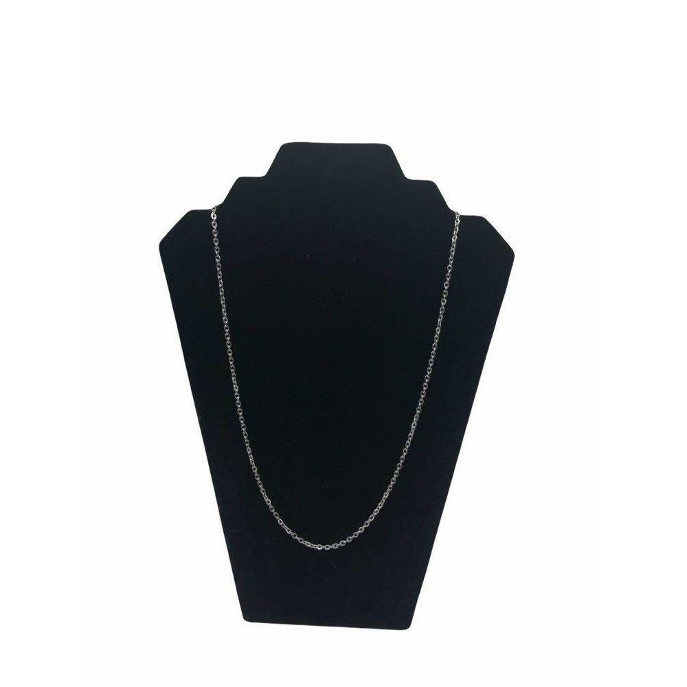 Stainless Steel Rolo Link Chain Necklace 24in 3mm