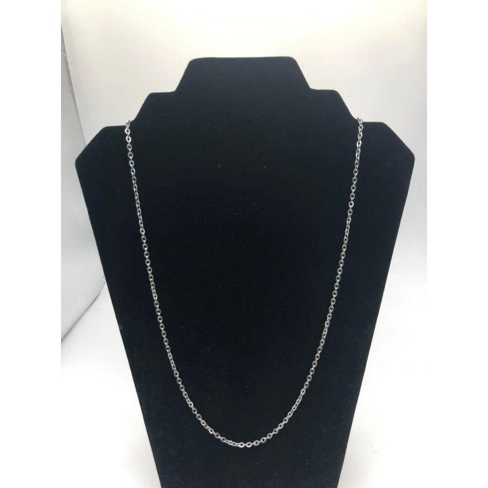 Stainless Steel Rolo Link Chain Necklace 24in 3mm