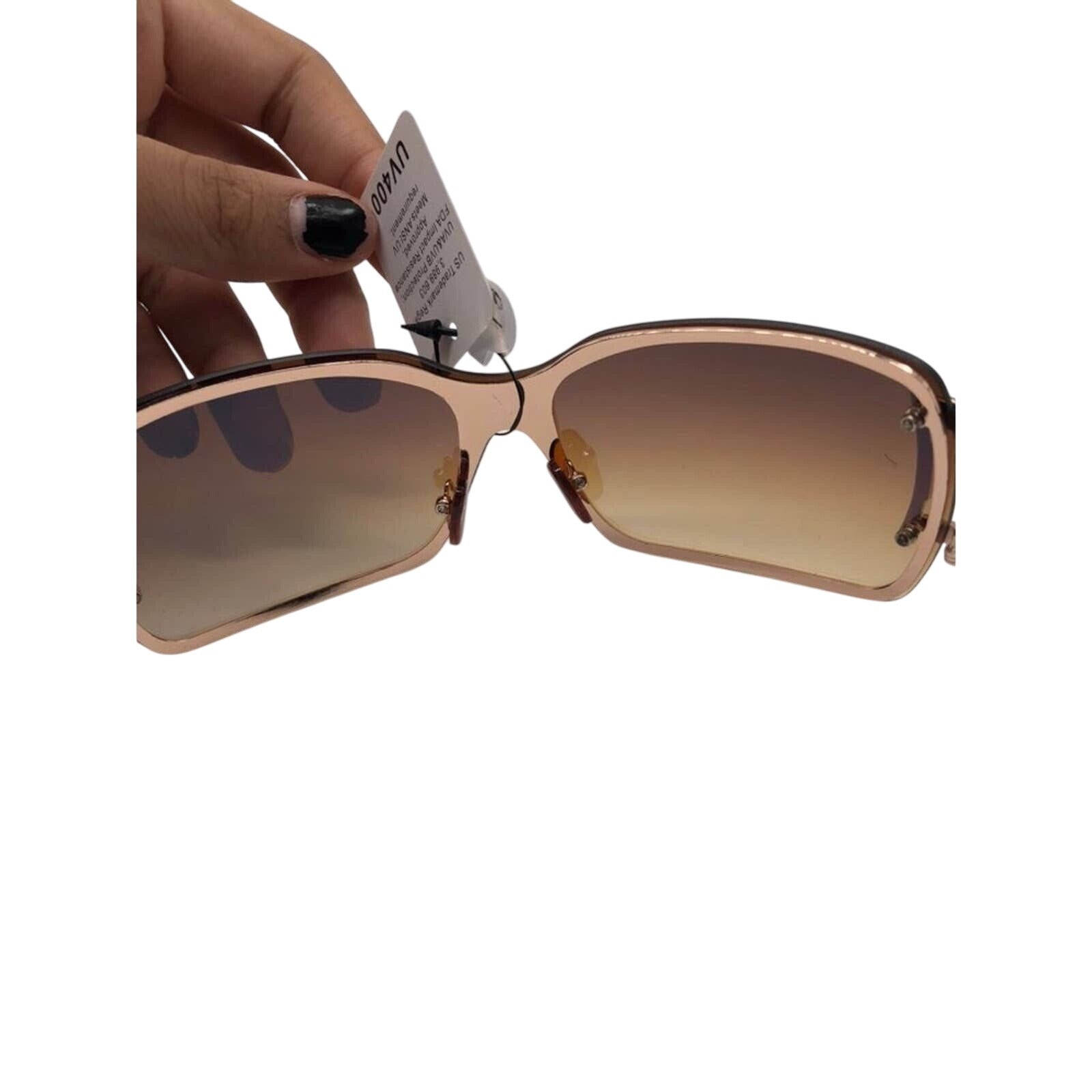 Womens Oversized Fashion Sunglasses UV400 Protection Brown Gradient Lenses