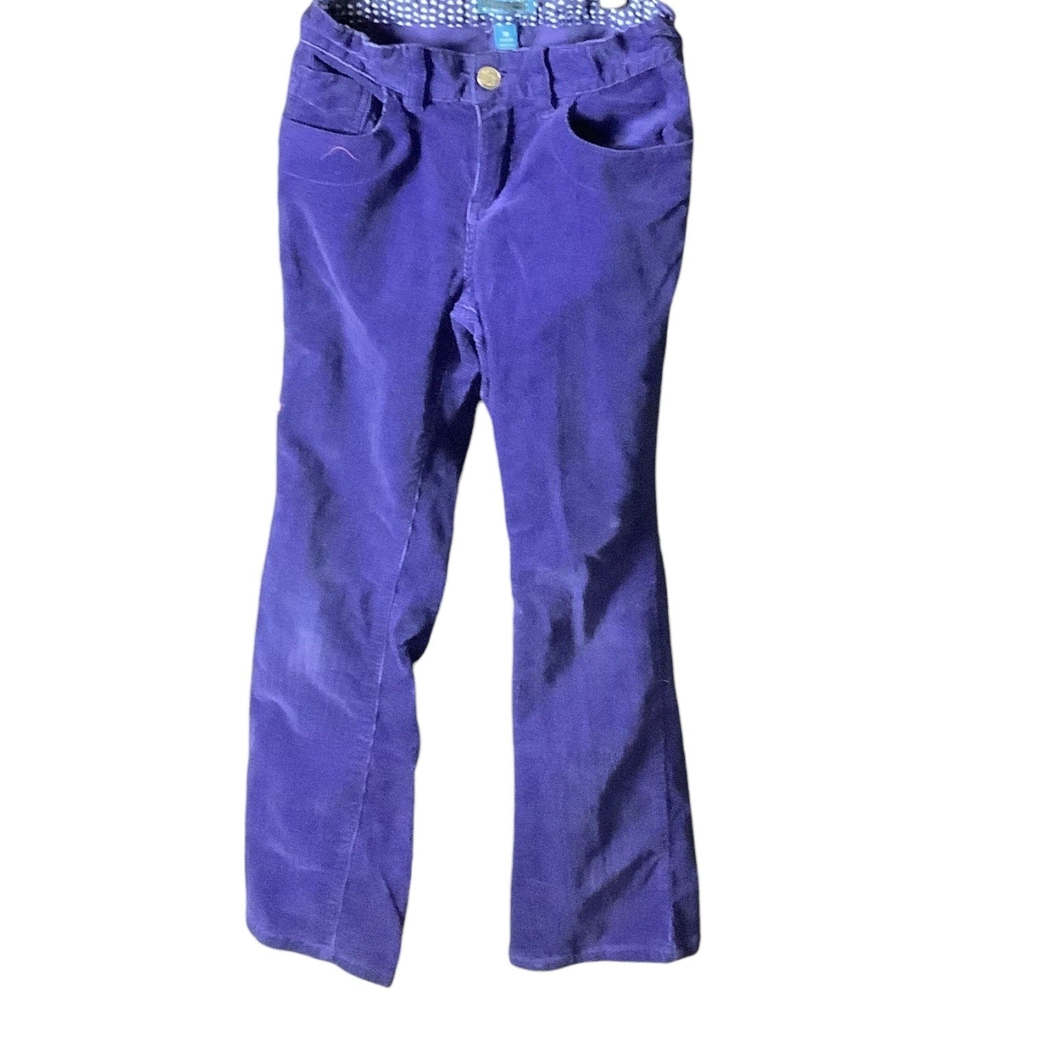 The Children’s Place Girls Corduroy Purple Flare Pants Size 10 Adjustable Waist Stretch