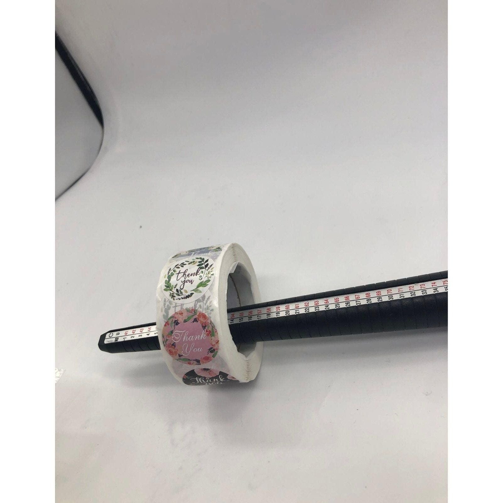 Thank You Stickers Roll 1in Label Round 500 Pcs Floral Design Variety Unisex