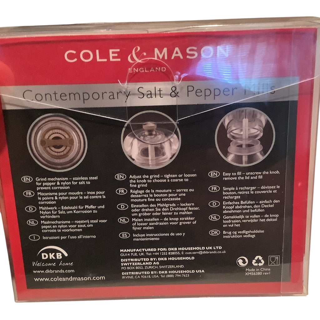 Cole & Mason Salt & Pepper Mill Set 100th Anniversary Edition Adjustable Grind