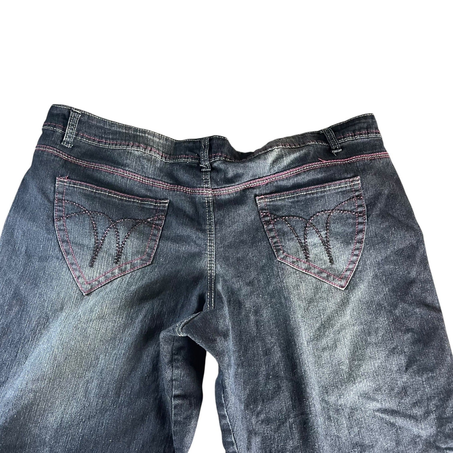 Zip Womens Stretch Denim Bermuda Shorts Size 24 Blue Five-Pocket Button Closure