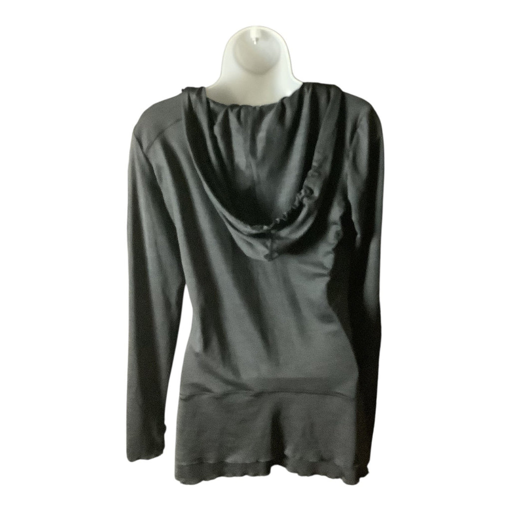 Calvin Klein Performance Quick Dry Womens Black Hooded Long Sleeve Ruched Top M