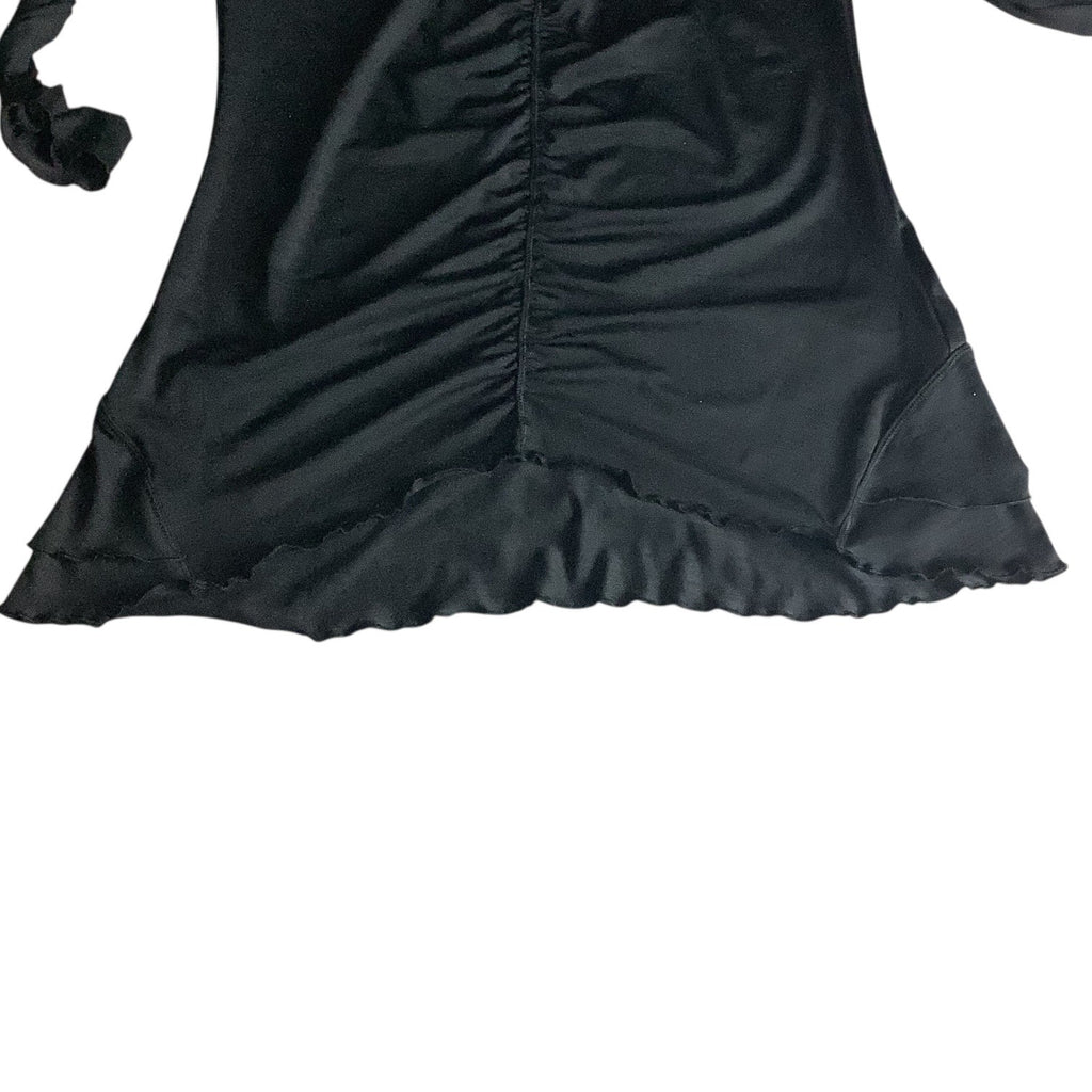 Calvin Klein Performance Quick Dry Womens Black Hooded Long Sleeve Ruched Top M