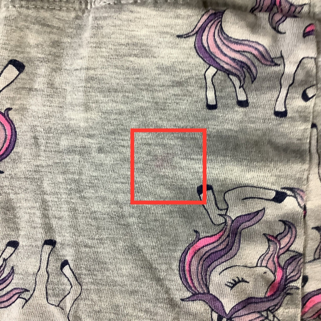 H&M Girls Unicorn Print Leggings Size US 6-8Y Grey Comfy Stretchy Casual Wear