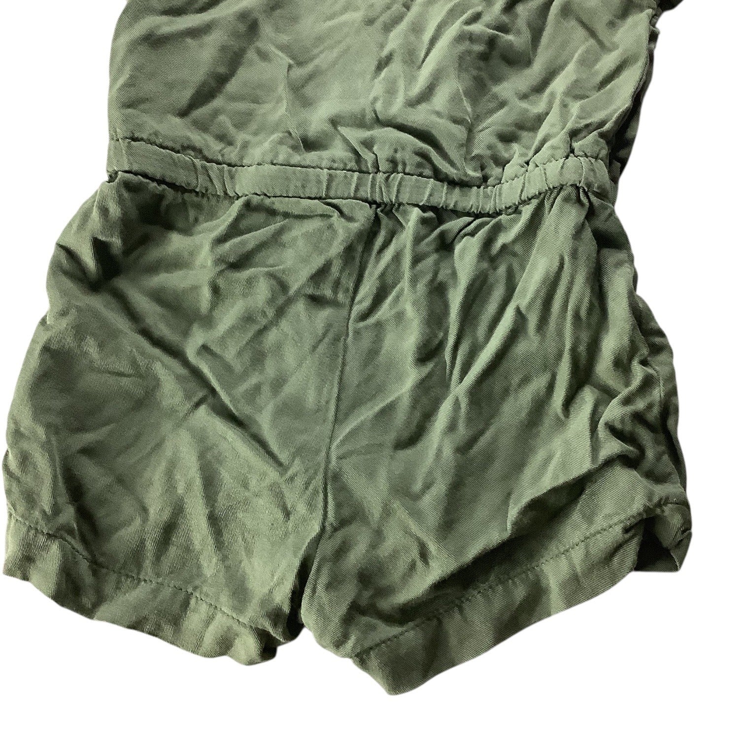 Old Navy Baby Girl Green Romper Jumpsuit Button Elastic Waist Short Sleeve 3-6M