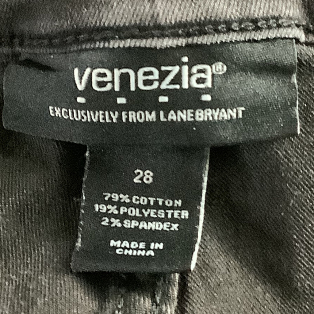 Venezia Womens Plus Size 28 Black Jeans Stretch Denim Lane Bryant Classic Style