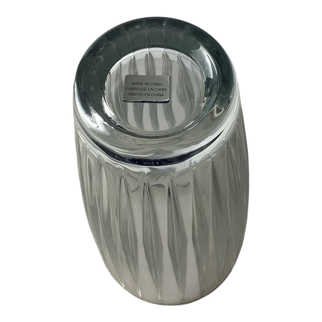 Mikasa Revel 12" Crystal Vase Elegant Vertical Line Flower Decor Thick Glass