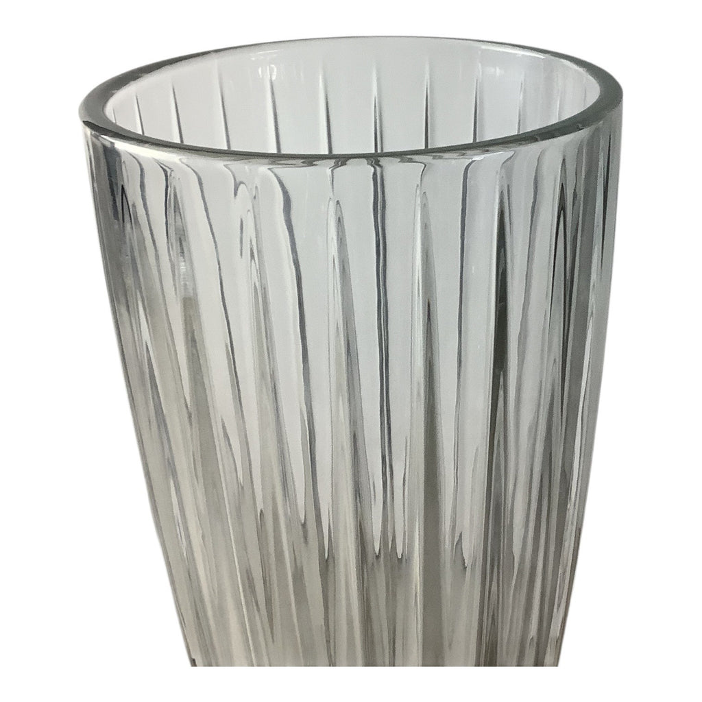 Mikasa Revel 12" Crystal Vase Elegant Vertical Line Flower Decor Thick Glass