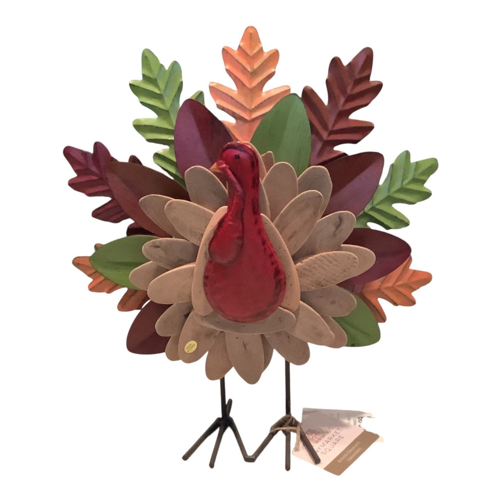 Haymarket Square Decorative Metal Turkey Figurine Thanksgiving Fall Decor