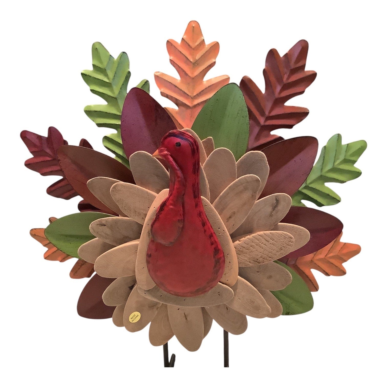 Haymarket Square Decorative Metal Turkey Figurine Thanksgiving Fall Decor