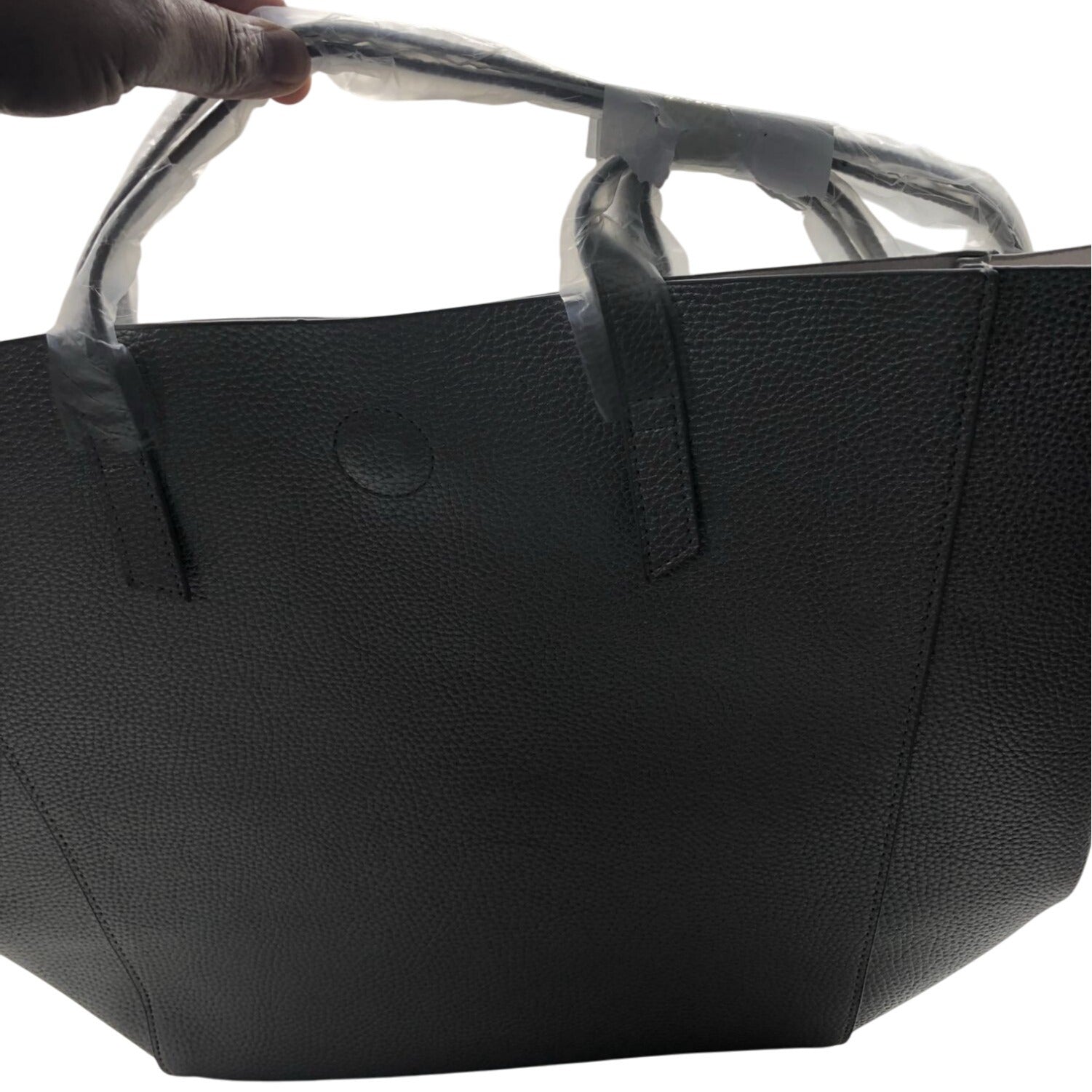 Expouch Womens Grey Tote PU Leather Shoulder Bag Satchel Handbag For Work Travel