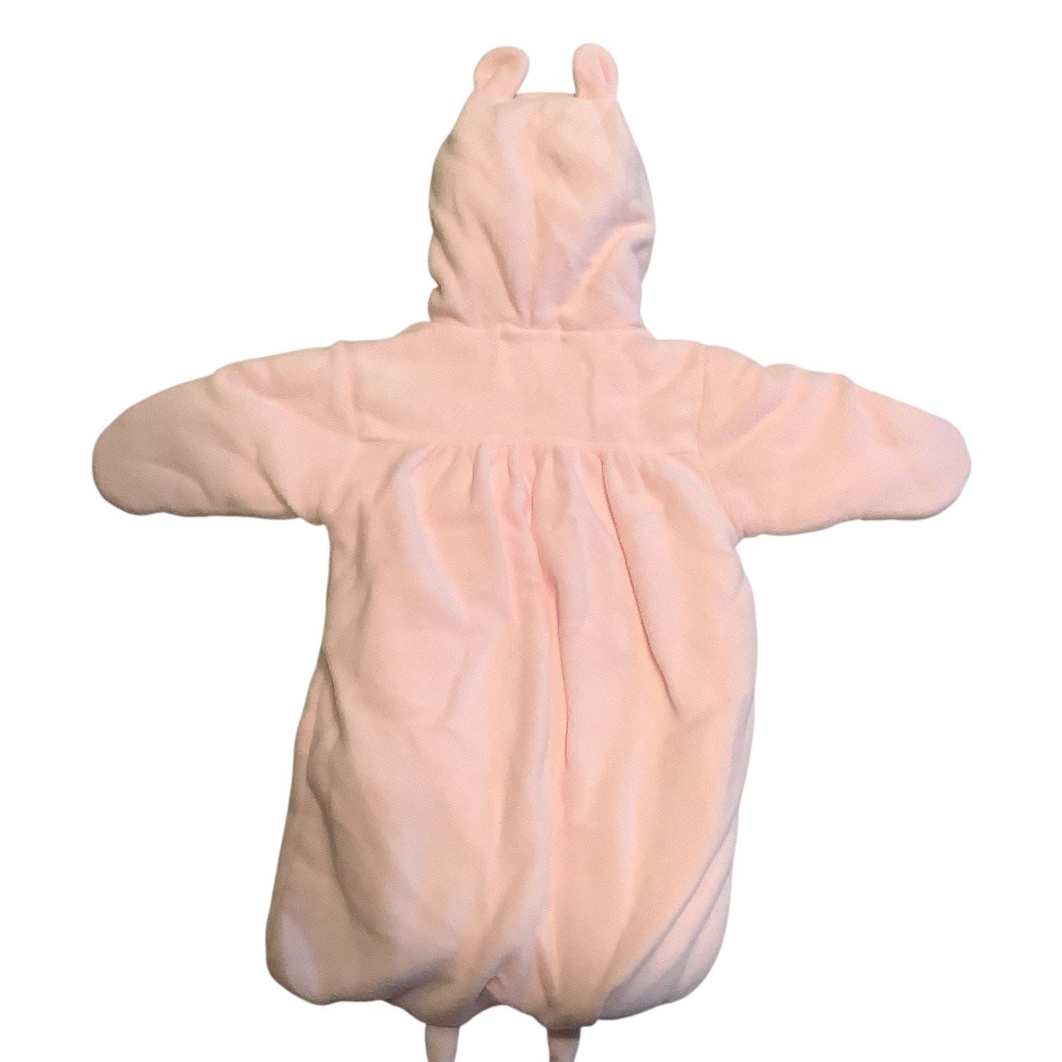Baby Dove Infant Hooded Pink Bunting Suit With Bunny Embroidery Size 0-12 Months