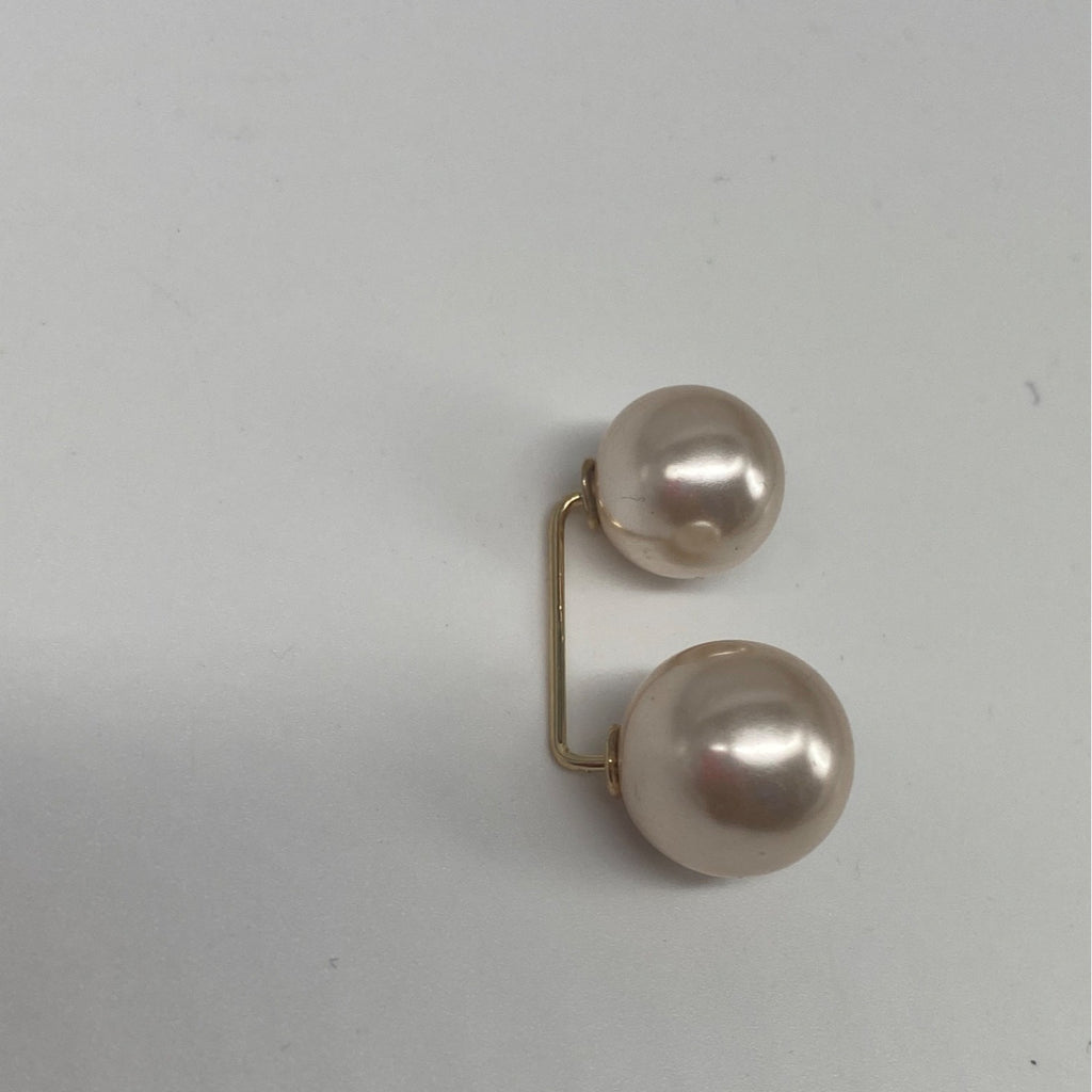 2pcs Pearl Brooch Pin Gold Tone Waist Buckle Fixed Clothes Scarf Delicate Durable