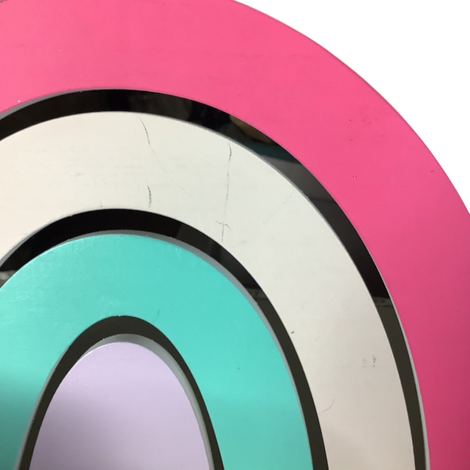 Hobby Lobby Rainbow Wall Decor Pastel Wood Glitter Cloud Nursery Room 19” x 13”