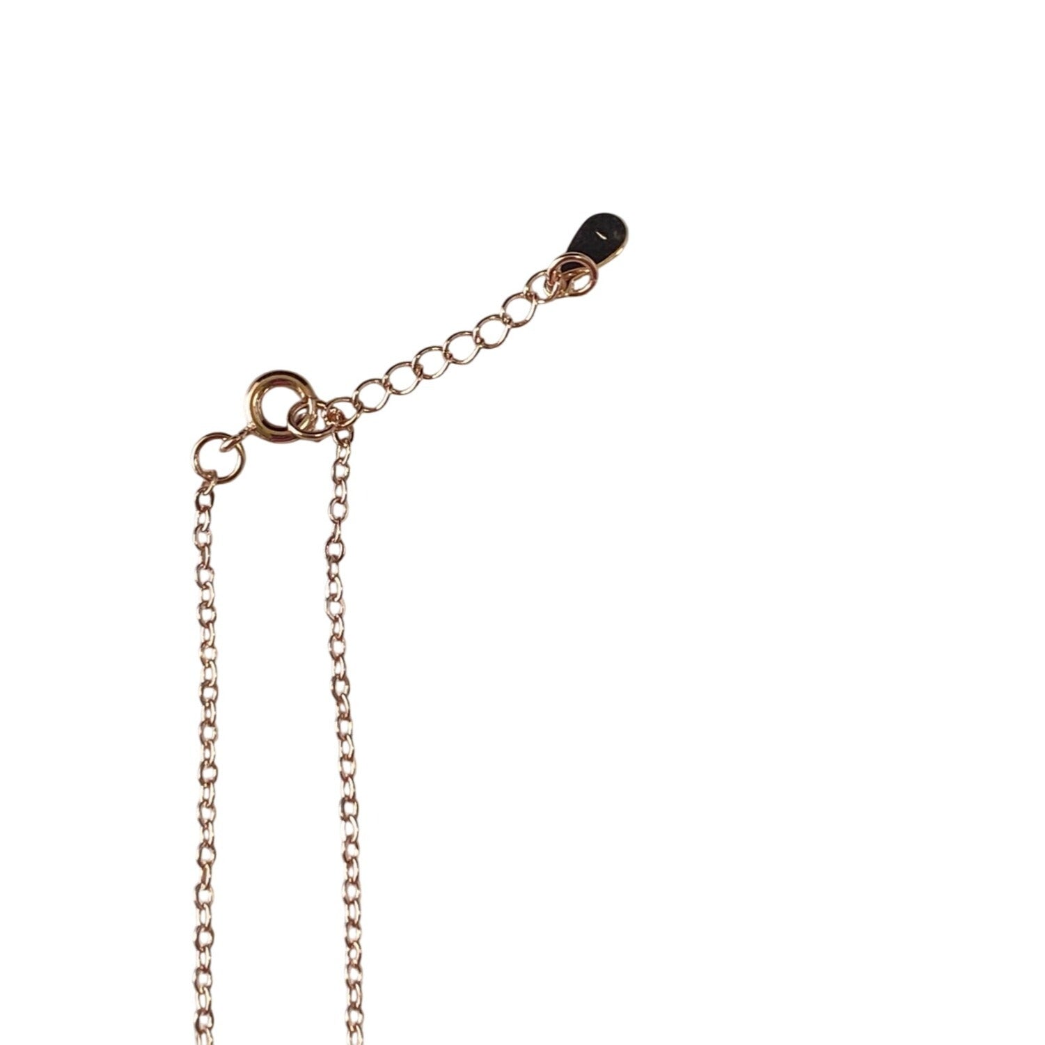 Two Star Rose Gold Necklace With Rhinestones Elegant Lightweight Pendant Jewelry