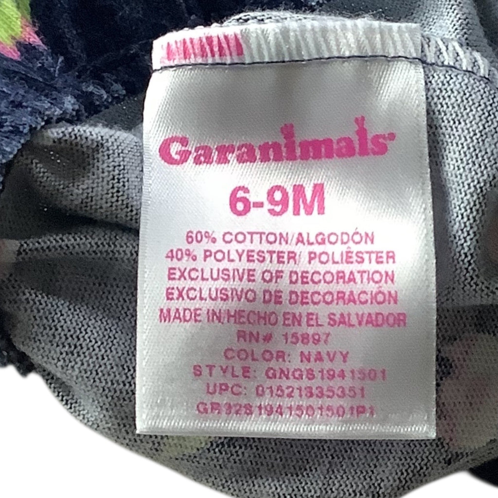 Lot Of 2pc Garanimals Baby Girl Shorts Size 6-9m & 0-3m Navy Elastic Waist