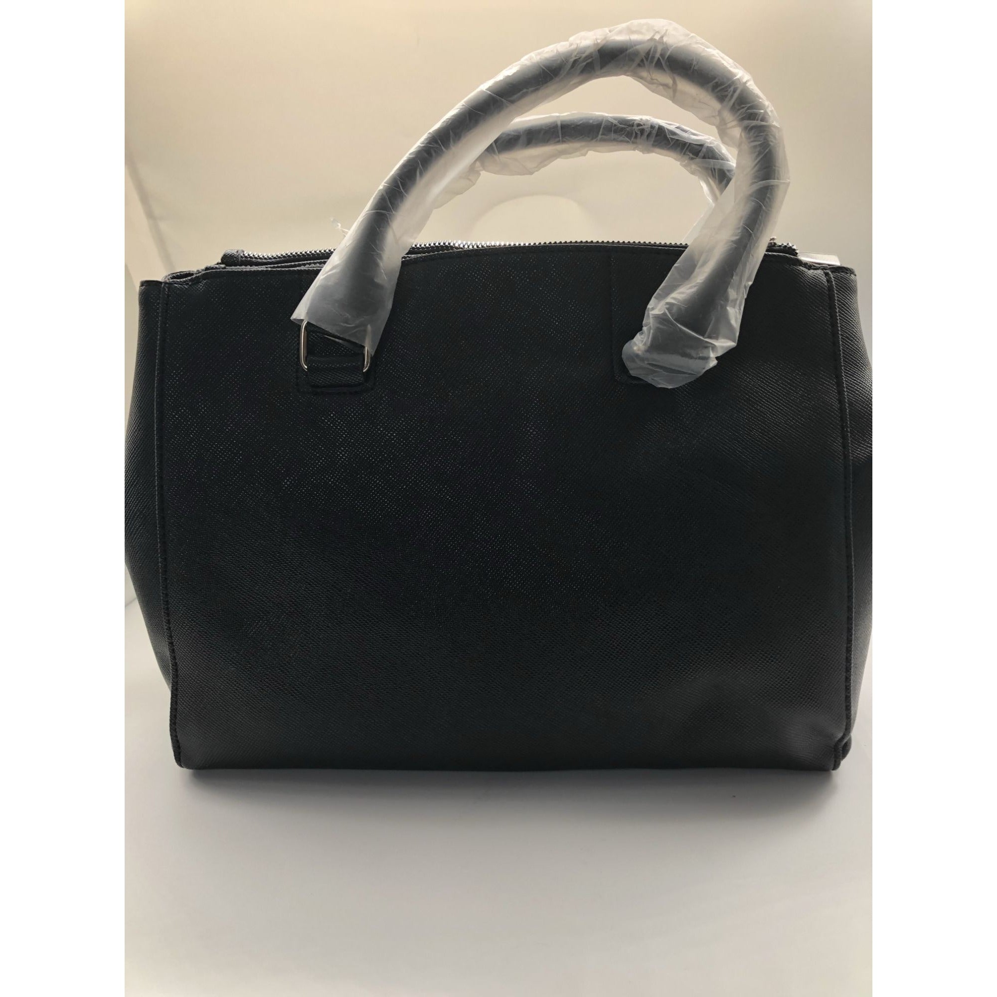 Kenneth Cole Reaction KN1659 Arbol Dome Satchel Handbag Black Zip & Snap Closure