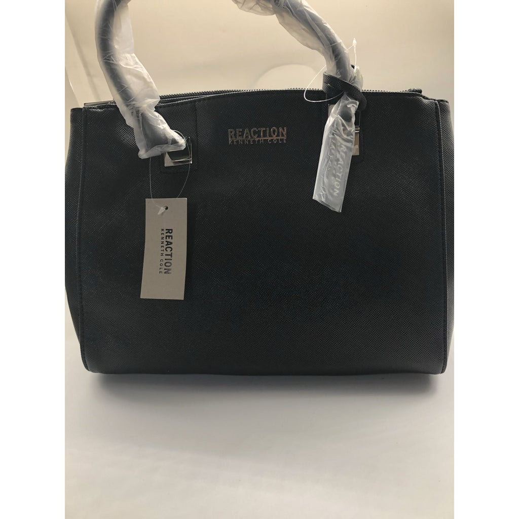Kenneth Cole Reaction KN1659 Arbol Dome Satchel Handbag Black Zip & Snap Closure